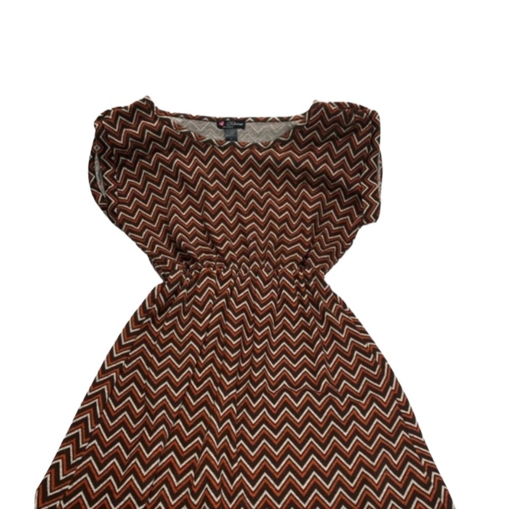 Delirious | Los Angeles Chevron Print Orange Black